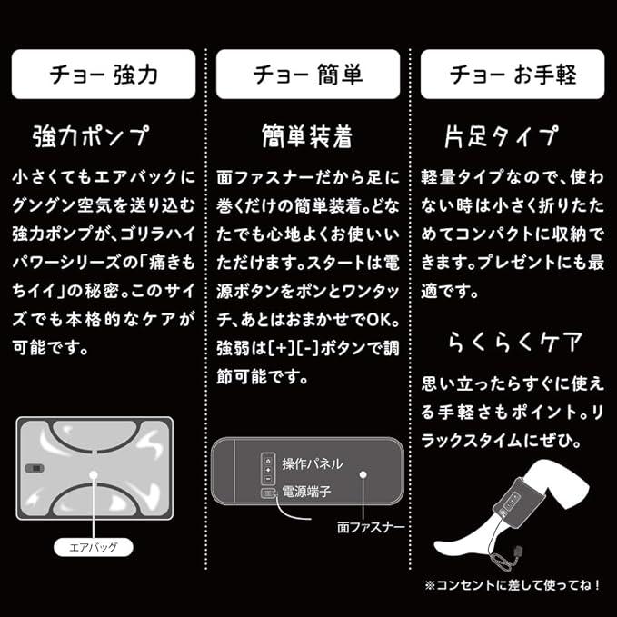 スーパーゴリラのひとつかみ ふくらはぎケア 片足タイプ ハイパワー