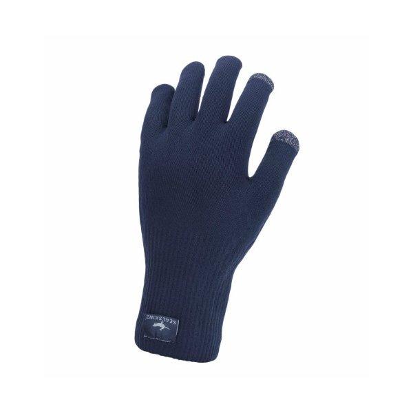 SEALSKINZ Waterproof All Weather Ultra Grip Knitted 定番スタイル Glove Navy │ size-L 全国送料無料 グローブ 楽天ランキング1位 手袋 Blue Lサイズ 12100082000430 シールスキンズ