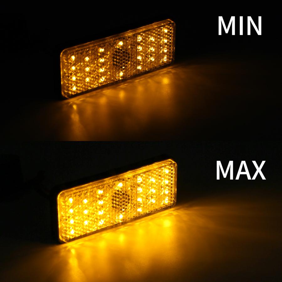 汎用 LEDリフレクター 連動可 サイドマーカー 反射板 車高灯 12V専用 FZ034 | ブランド登録なし | 01