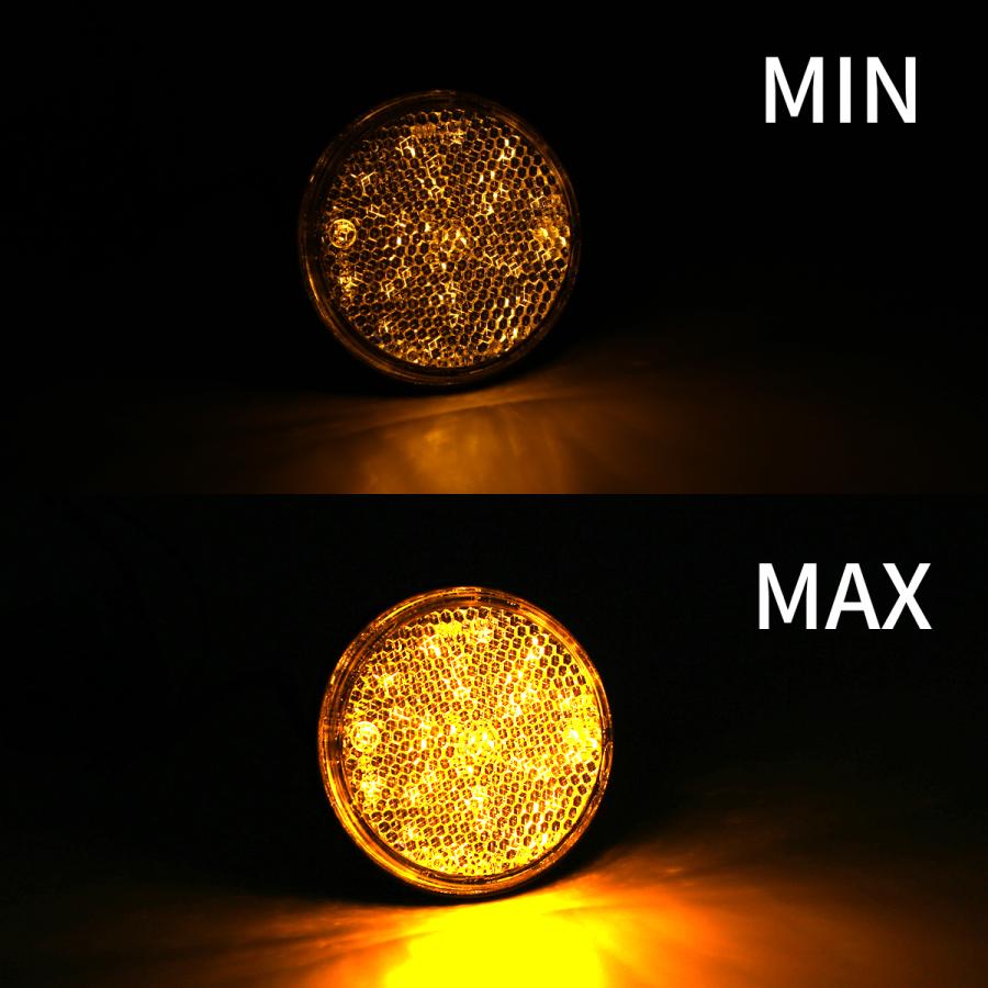 汎用 LEDリフレクター 連動可 サイドマーカー 反射板 車高灯 12V専用 FZ039 | ブランド登録なし | 01