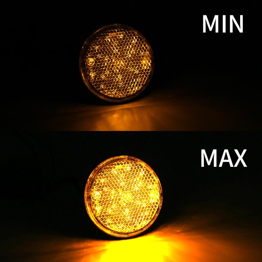 汎用 LEDリフレクター 連動可 サイドマーカー 反射板 車高灯 12V専用 FZ040 | ブランド登録なし | 01