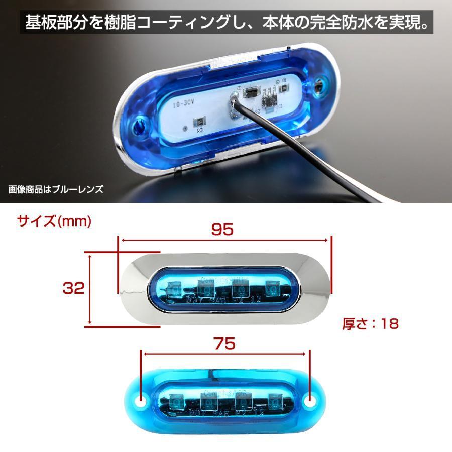 LED マーカーランプ 10個セット 12V 24V SMD 4連 小型 サイドマーカー
