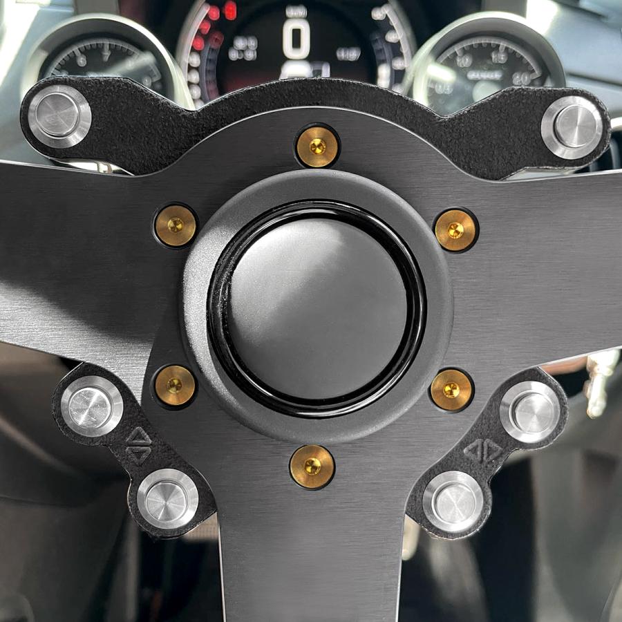 チタンボルト ステアリングボルト M5 P0.8 六角穴 ハンドル 皿ボルド ゴールド 6本セット JA1896 | ブランド登録なし | 02