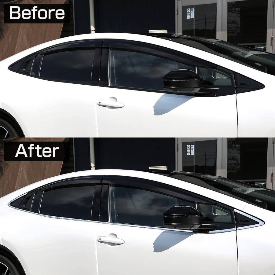 60系 プリウス ウインドウトリム サイドモール ステンレス メッキ ZVW60 ZVW65 MXWH60 MXWH65 LB0044 | プリウス | 01