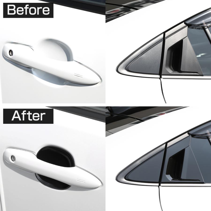 60系 プリウス ドアハンドル ガーニッシュ メッキ プロテクタ ピアノブラック ZVW60 ZVW65 MXWH60 MXWH65 LB0046 | プリウス | 01