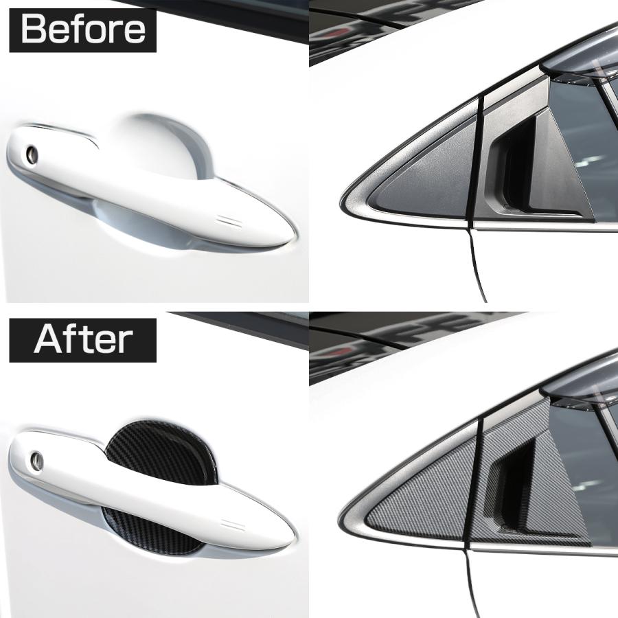 60系 プリウス ドアハンドル ガーニッシュ メッキ プロテクタ カーボン調 ZVW60 ZVW65 MXWH60 MXWH65 LB0047 | プリウス | 01