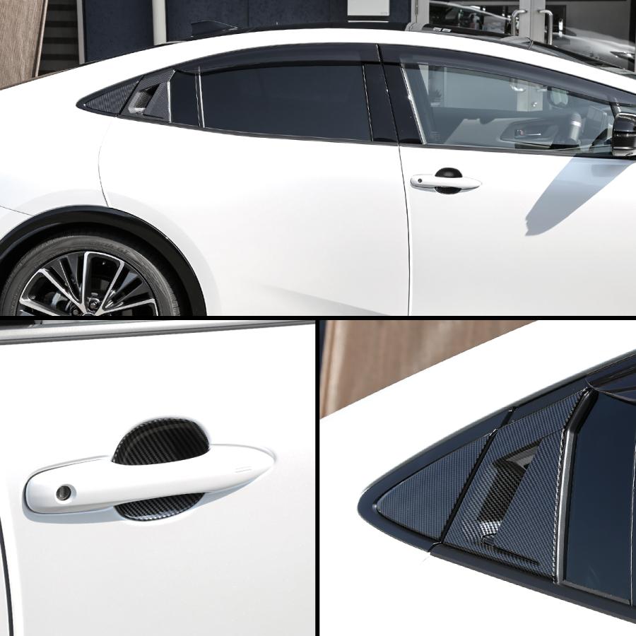60系 プリウス ドアハンドル ガーニッシュ メッキ プロテクタ カーボン調 ZVW60 ZVW65 MXWH60 MXWH65 LB0047 | プリウス | 04