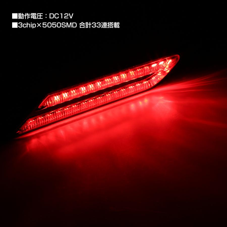 LEDサイドマーカー BMW風 DC12V 汎用 左右セット サイドステップ フェンダー ドレスアップ レッド PZ048 | ブランド登録なし | 03