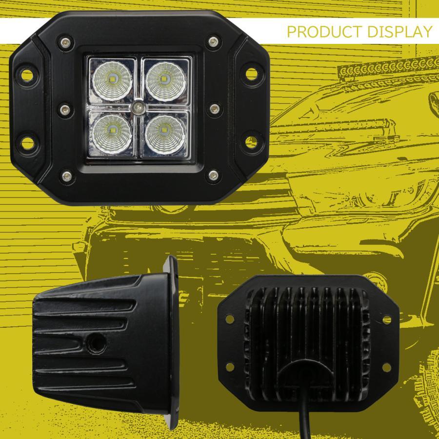 LED ドライビングランプ 12W LED作業灯 DC12V/24V フォグランプ バックランプ PZ496 | ブランド登録なし | 03
