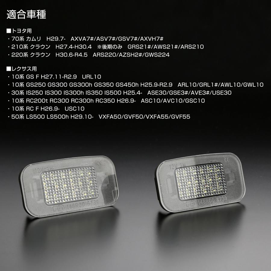 LED ライセンスランプ クラウン 210系 後期 220系 カムリ 70系 ナンバー灯 トヨタ R-394 | トヨタ | 03