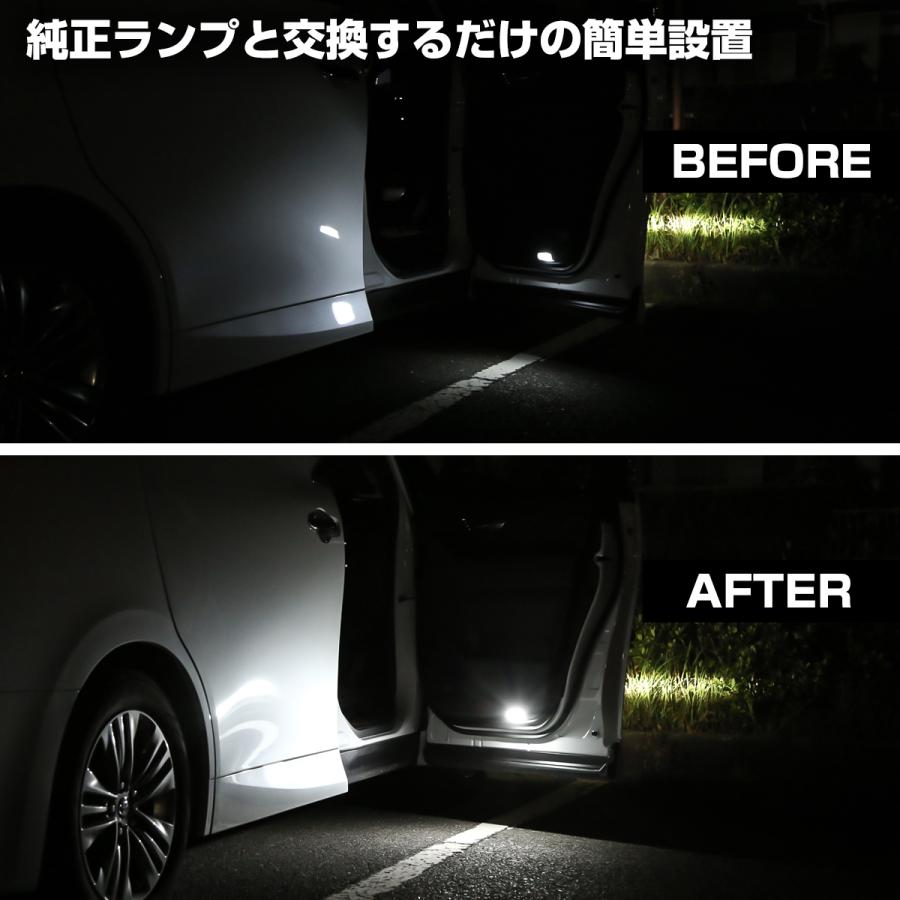トヨタ レクサス用 LED カーテシランプ 2個セット アルファード ヴェルファイア 40系 ランクル250/300 LS500/h LX600 ES300h R-613 | トヨタ | 01