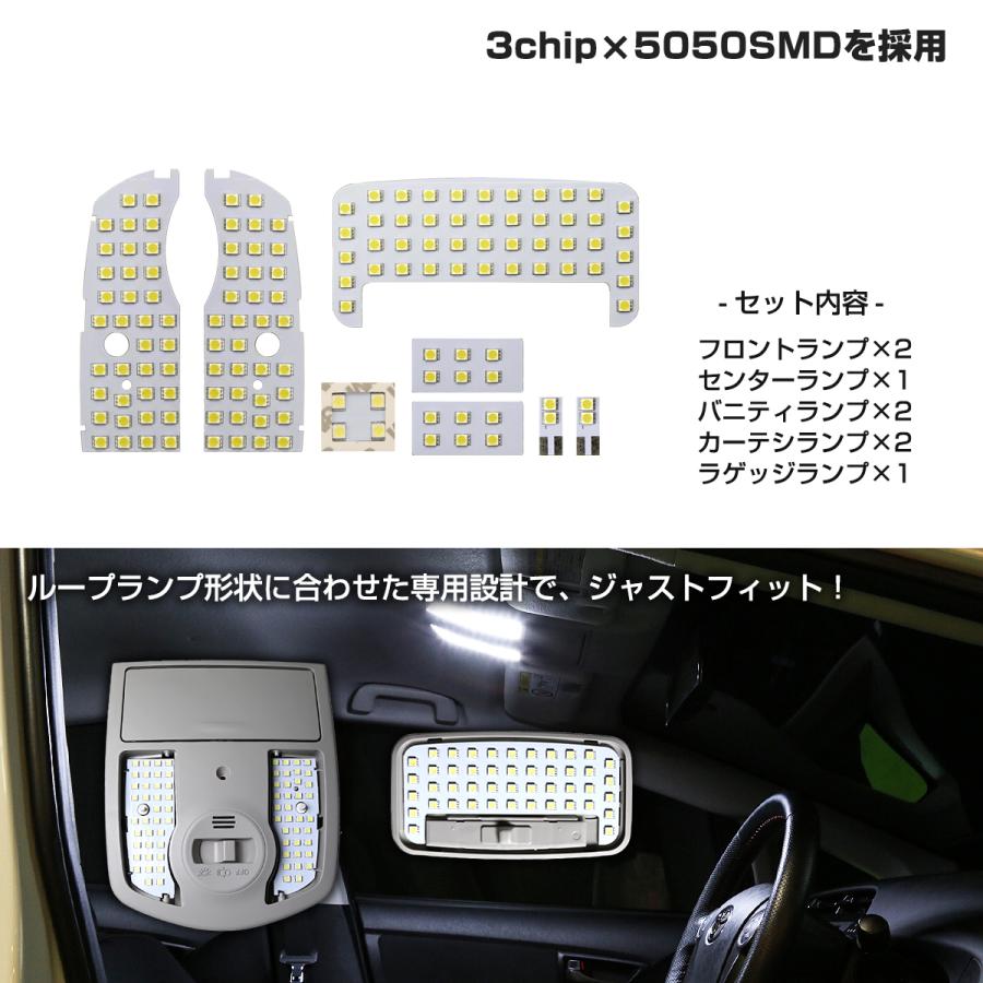30系 プリウス 40系 プリウス LED ルームランプ サンルーフ無し車 爆光 LED ホワイト ZVW30 前期 後期 RZ258 | プリウス | 02