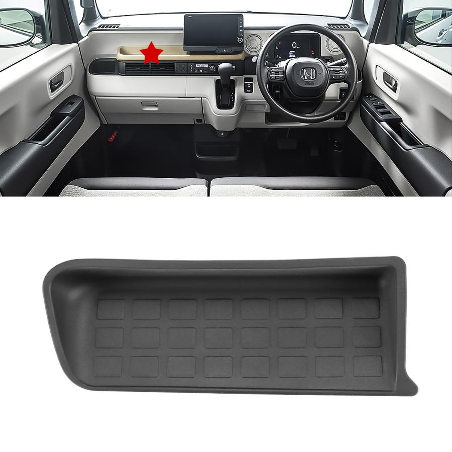 N-BOX N-BOXカスタム JF5 JF6 助手席 オープントレイ シリコンマット キズ防止 滑り止め ブラック S-1384 | N-BOX | 01