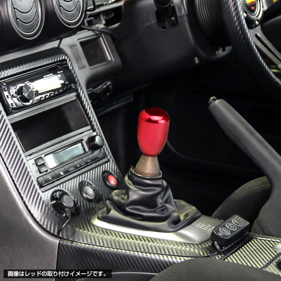 アルミ シフトノブ 汎用 6MT/5MT/AT M8/M10/M12対応 ブラック/シルバー