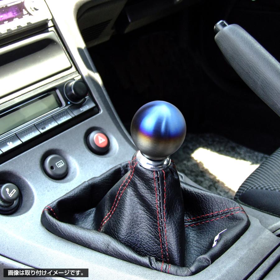 アルミ シフトノブ 6MT/5MT/AT 汎用 M8/M10/M12 シフトパターン付き チタン風 SZ161 | ブランド登録なし | 01