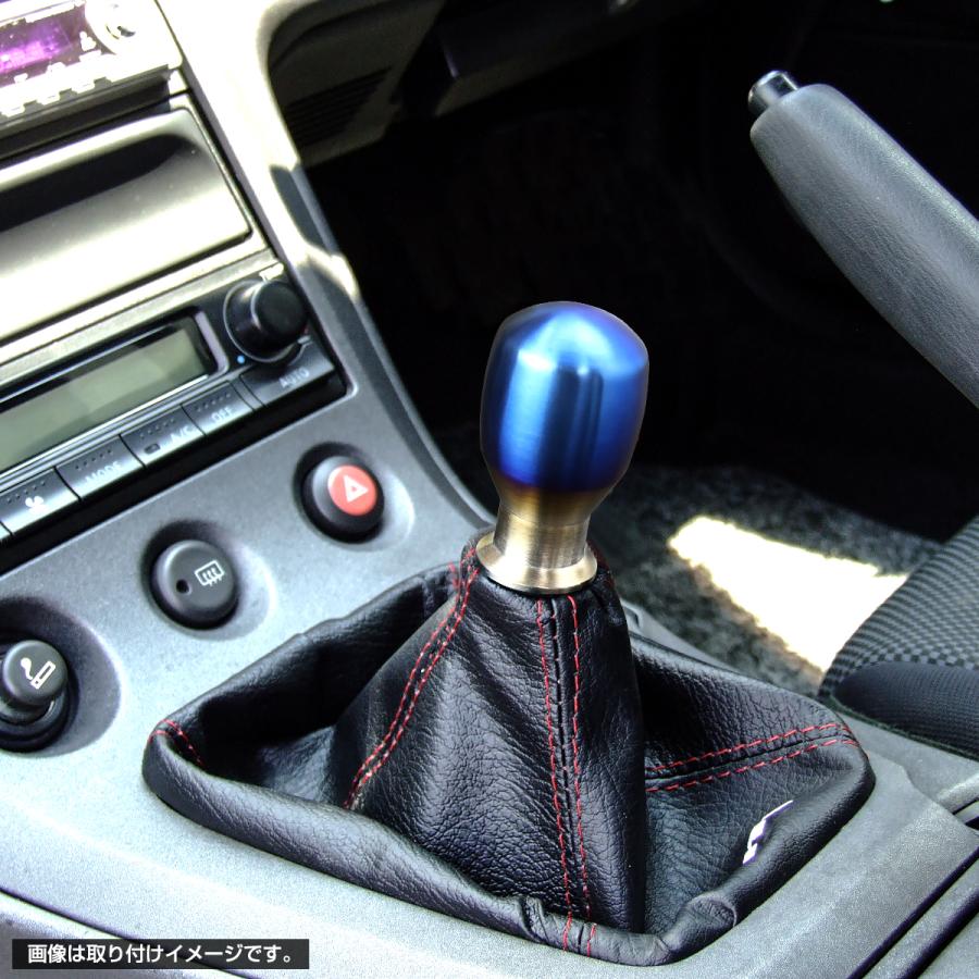 アルミ シフトノブ 6MT/5MT/AT 汎用 M8/M10/M12 シフトパターン付き チタン風 SZ162 | ブランド登録なし | 01