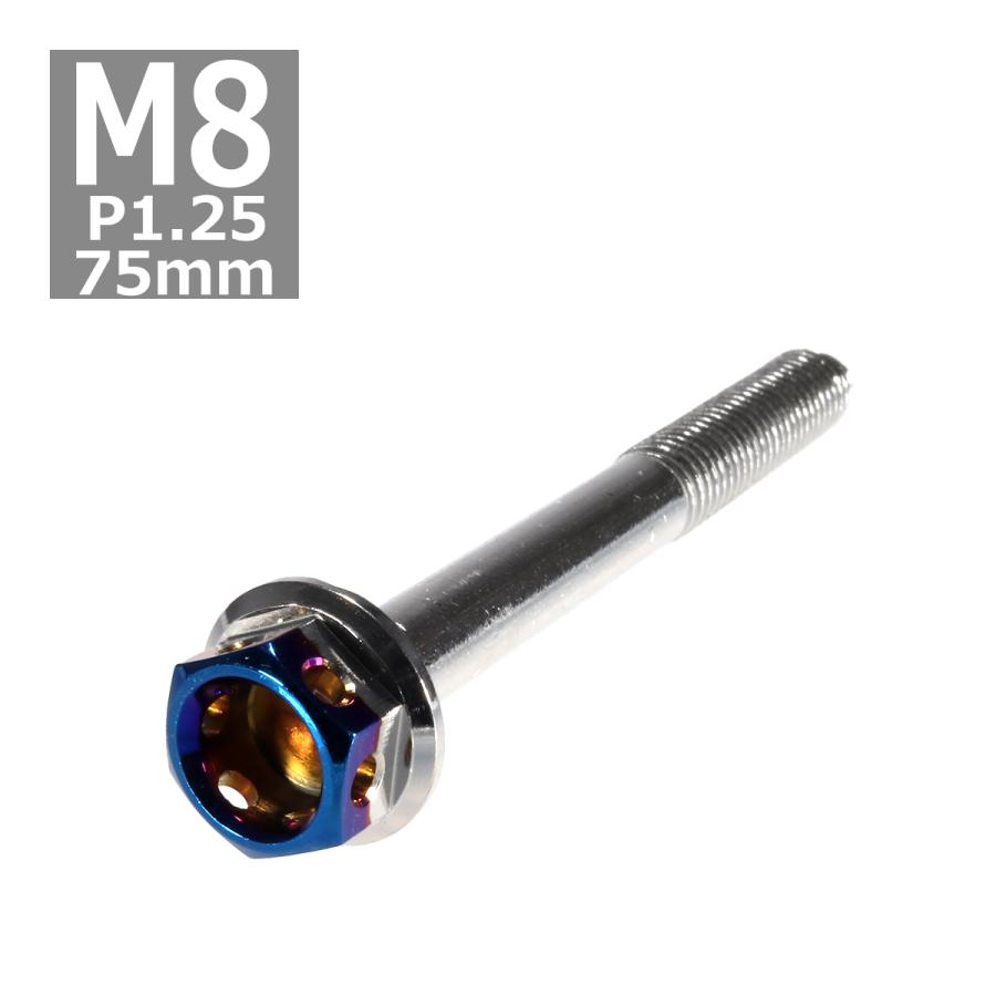 六角ボルト M8×75mm P1.25 ヘキサゴン ステンレス シルバー＆焼きチタンカラー 1個 TB0695 :TB0695:TECH-MASTER  - 通販 - Yahoo!ショッピング