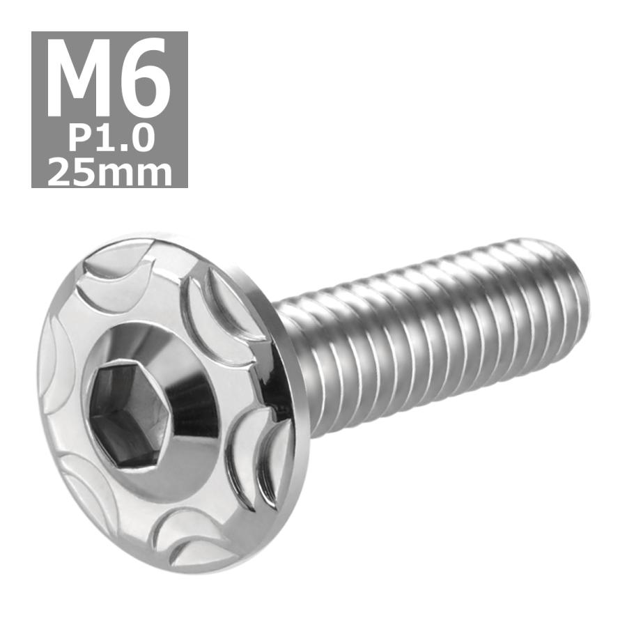ボタンボルト M6×25mm 品質満点 P1.0 スノーヘッド シルバーカラー TR0264 1個 ステンレス 【公式】