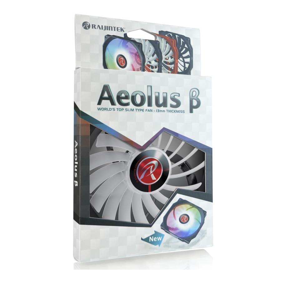 RAIJINTEK Aeolus β ARGB 120mm スリムファン 13mm・5V 3ピン ARGB・PWM 4ピン・最大1200rpm・静音・CPU/ケース冷却 [0R40B00262] |  | 02