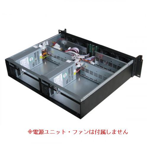 ラックマウントサーバーケース 全タイプATX PSU対応 EPON-M23-ITX 2U 19インチ Mini-ATX Flex 電源 PCケース 小型 サーバー