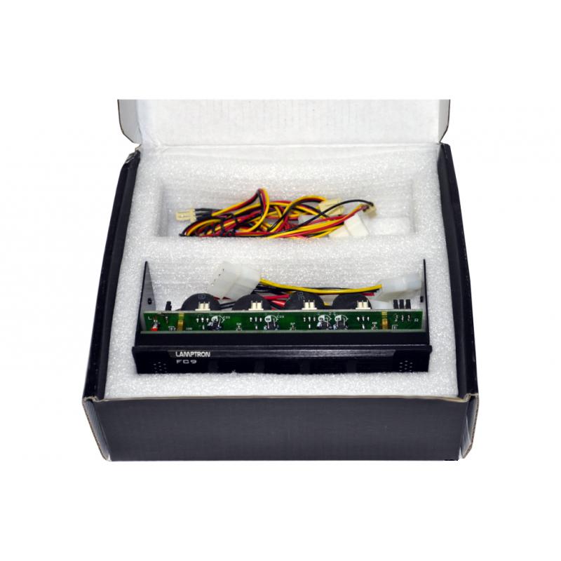 LAMPTRON Fan Controller FC9  5インチベイ 4ch ファンコントローラー スライダー式 LEDライト内蔵 |  | 09