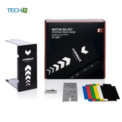 Noctua NA-HC7 Chromax.black.swap - Habillage Premium Aluminium Noir Pour NH-U12A Avec Éléments Interchangeables Colorés