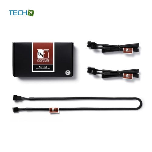 Noctua NA-SEC3 4-Pin Extension Cables ファンコネクター 延長ケーブル  長さ60cm  3本セット 3pin対応 [NA-SEC3] | 