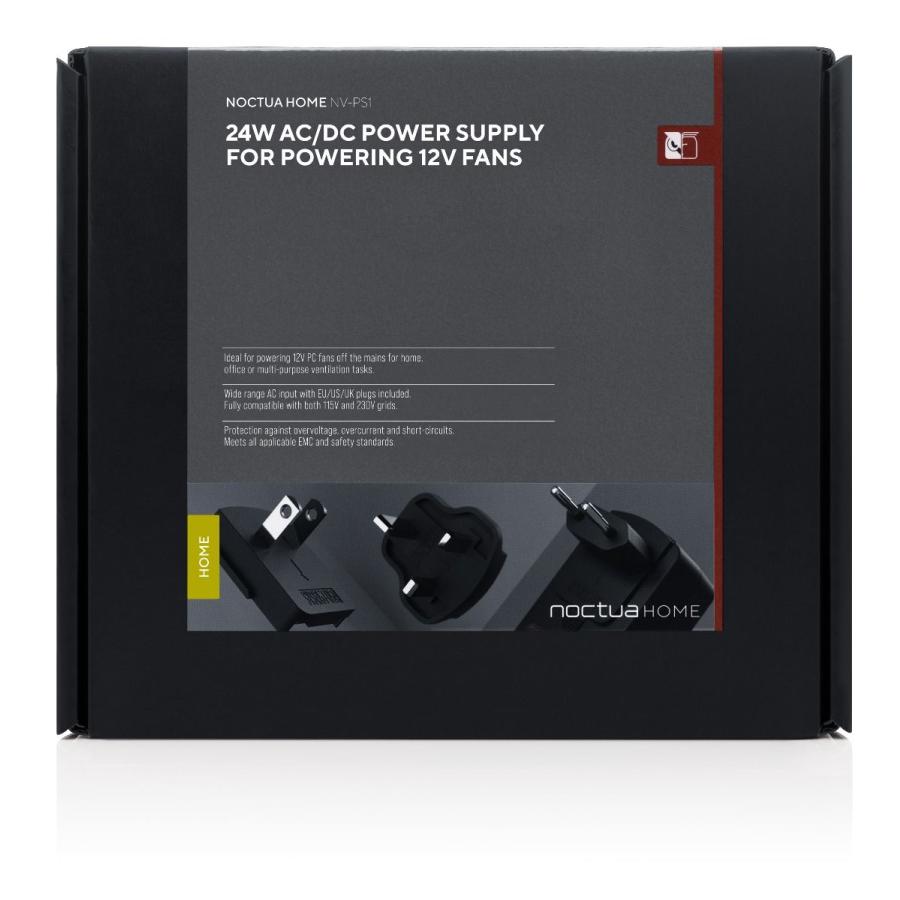 Noctua NV-PS1 24W AC/DC power supply for powering 12V PC fans off wall outlets　24W/12V ACアダプター 電源アダプター EK/US/UKプラグ付属 【6年保証】 |  | 04