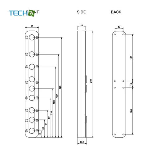 Stealkey Customs  CubeTube Distroplate 240 mm - Acryl　アクリルパイプ アクリルチューブ ハードチューブ PC 水冷 クリア  G1/4［SW10134］ |  | 02