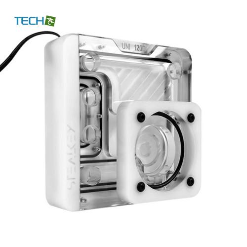 Stealkey Customs SK-UNI 120D Distroplate - D5 PWM D-RGB - White Edition  ディストロプレート PC 水冷  水冷パーツ リザーバー ポンプ アクリル ［SW10141］ |  | 01