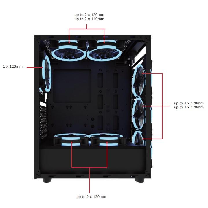 XILENCE XILENT BLADE WHITE  C X5 ATX micro-ATX mini-ITX PCケース ミドルタワー RGB 硬化ガラス ゲーミング  ホワイト かわいい おしゃれ 自作PC [XG221] |  | 05