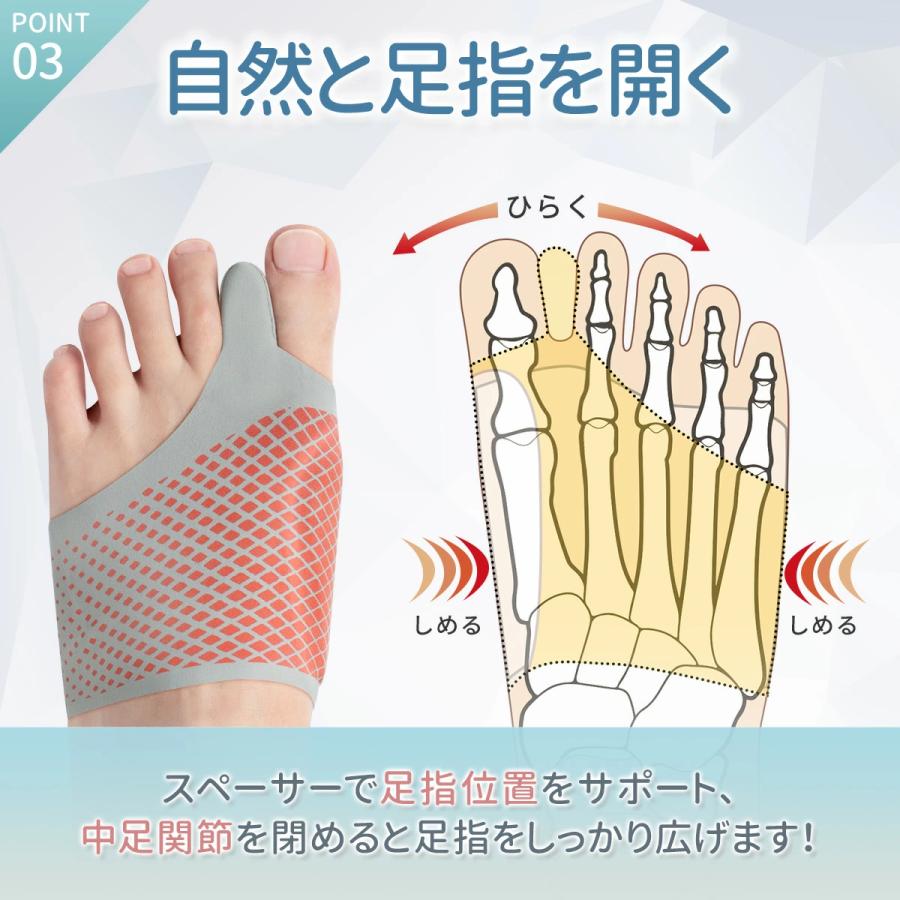 「在庫一掃」外反母趾  靴下 医師監修 外反 ソックス 足指サポーター 外反母趾 予防 サポーター 足裏保護パッド  寝指 Techlove 母の日 プレゼント |  | 06