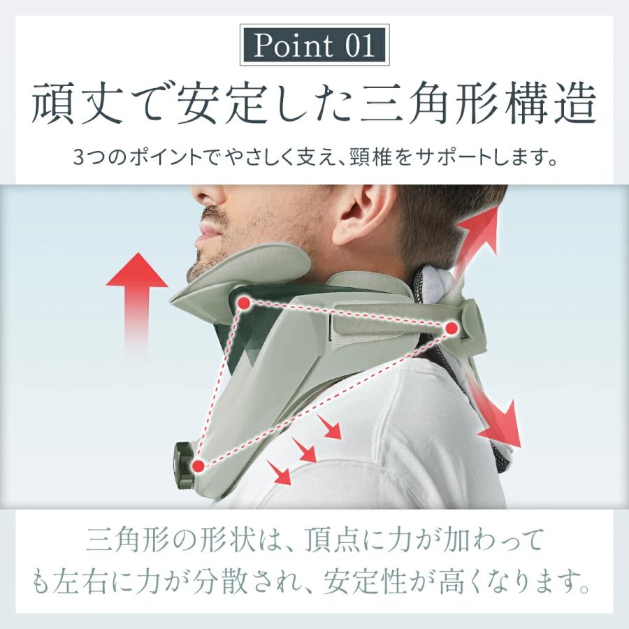 自宅＆外出用の2IN1セット】Techlove ネックストレッチャー ストレート