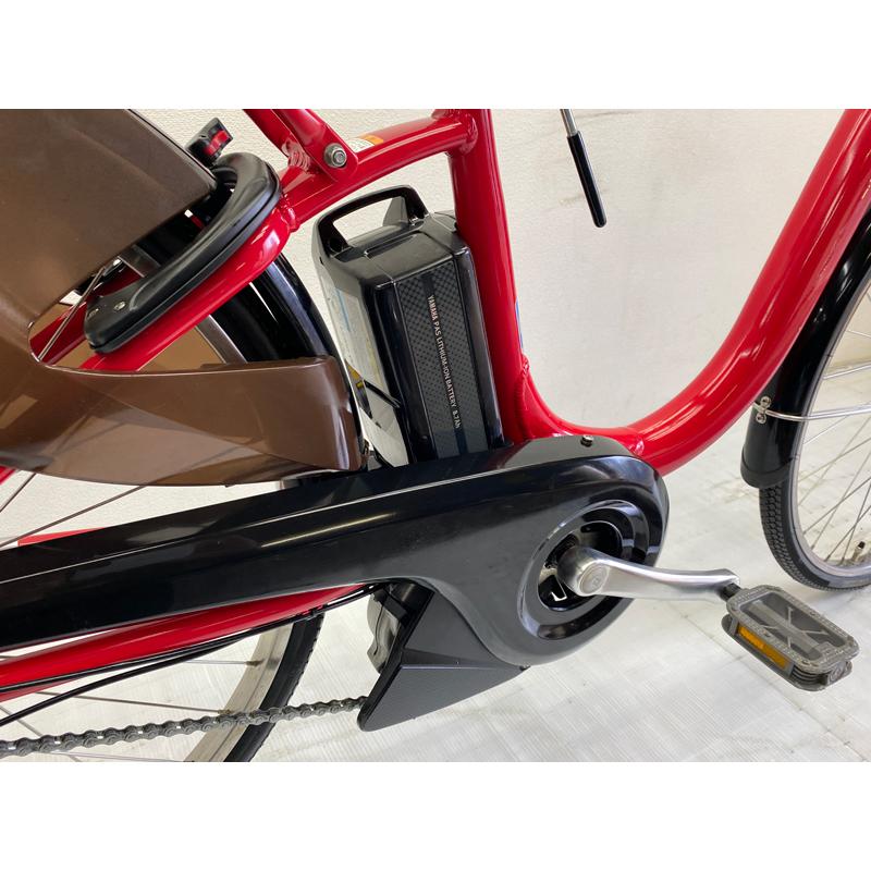 電動アシスト自転車　ヤマハPAS　ブレイス　26インチ　赤　バッテリー、充電器付 🥇🥇 電動自転車 ヤマハ 26インチ バッテリー 充電器 付き 赤 配達可能
