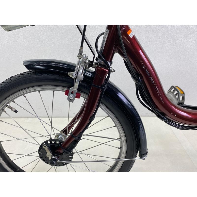【電動アシスト自転車 中古】ヤマハ パスシティC 色：ブラウン 20インチ 6.2Ah バッテリー 充電器付※西濃運輸支店止め配送商品