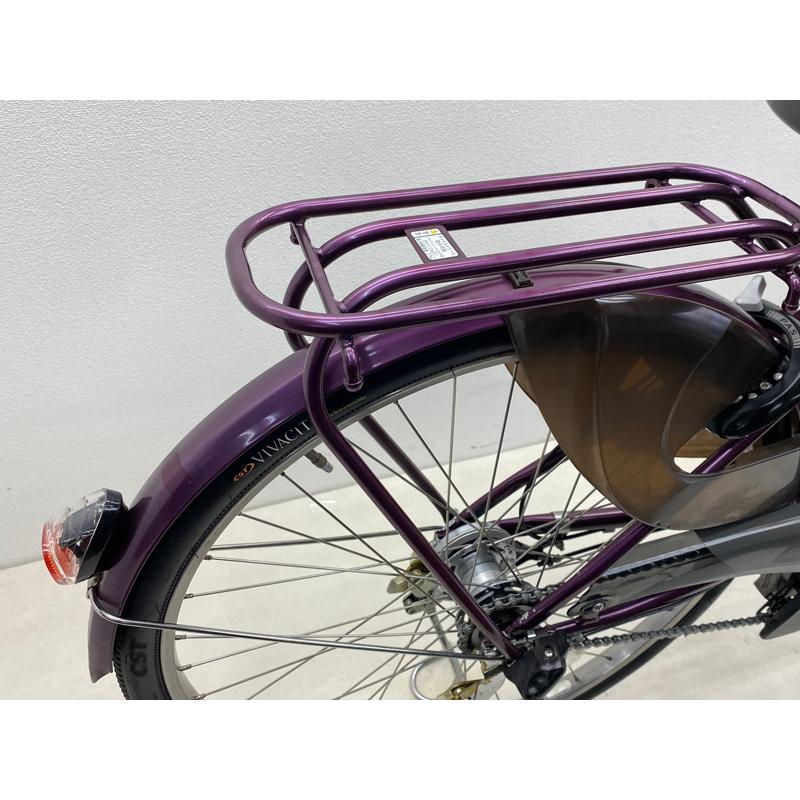 B980★整備済み　中古電動自転車　PASナチュラ　パープル　8.7Aｈバッテリー良好★【26インチ】 YAMAHA（ヤマハ） 【電動アシスト自転車 中古】ヤマハ パスナチュラ 色