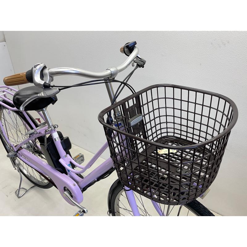 150 ブリヂストン新機種電動アシスト自転車angelino22-26インチ パープル 小柄なママでも安心の低床設計＞ 3人乗り(幼児2人同乗)対応 子乗せ