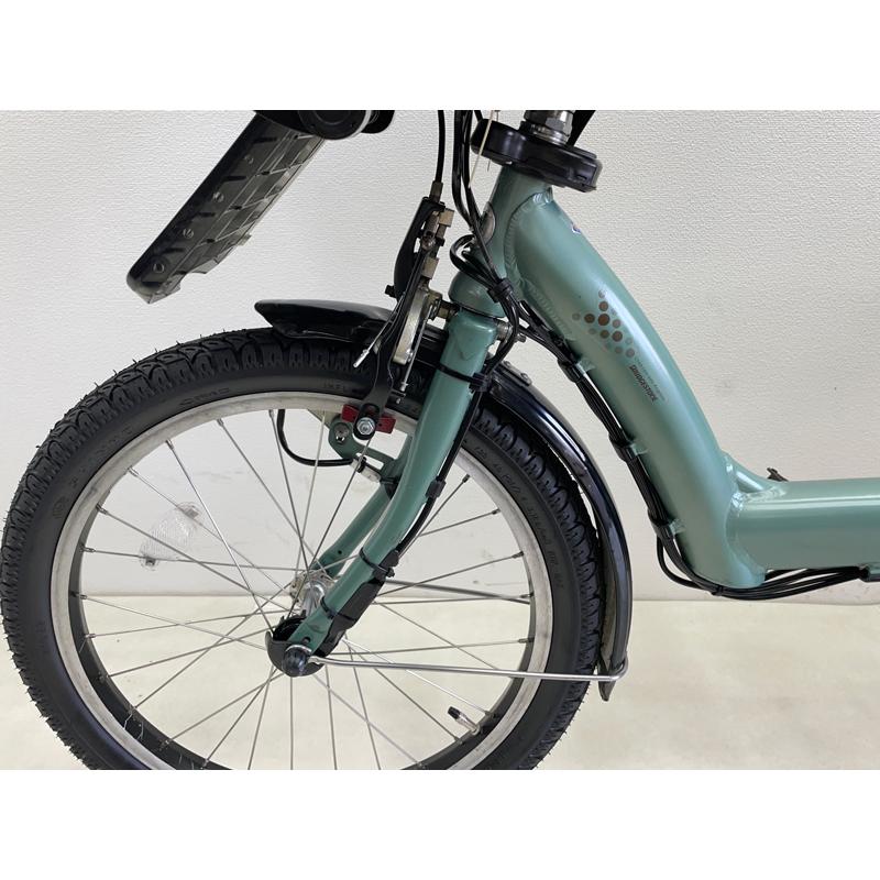 №8688 電動自転車　ブリヂストン　アンジェリーノ　20インチ カーキ 電動自転車 ブリヂストン アンジェリーノ 20インチ 3人乗り 8ah カーキ