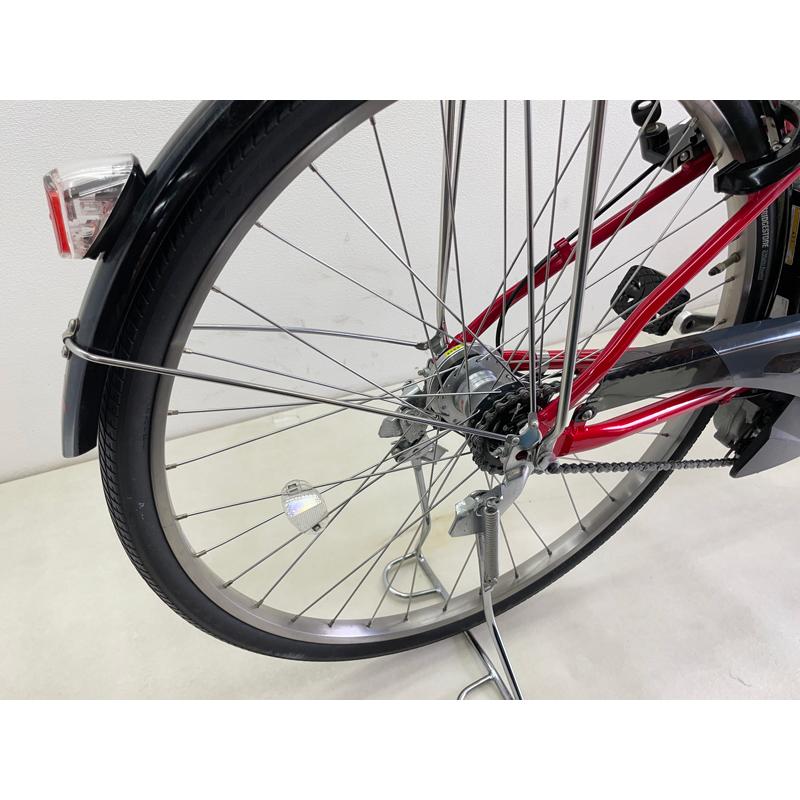 電動アシスト自転車 中古】ヤマハ パスシティ 色：レッド 27インチ 