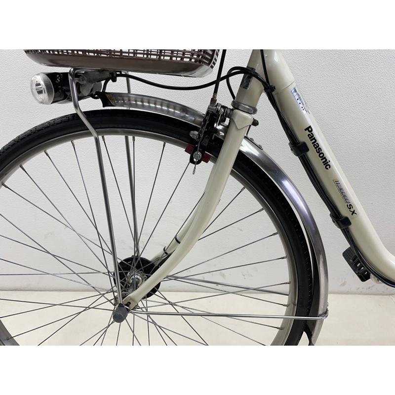 【電動アシスト自転車 中古】パナソニック ビビSX 色：ホワイト 26インチ 6.6Ah バッテリー 充電器付※西濃運輸支店止め配送商品の画像