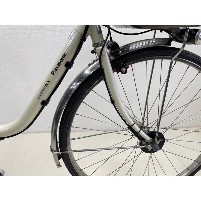 【電動アシスト自転車 中古】パナソニック ビビSX 色：ホワイト 26インチ 6.6Ah バッテリー 充電器付※西濃運輸支店止め配送商品の画像