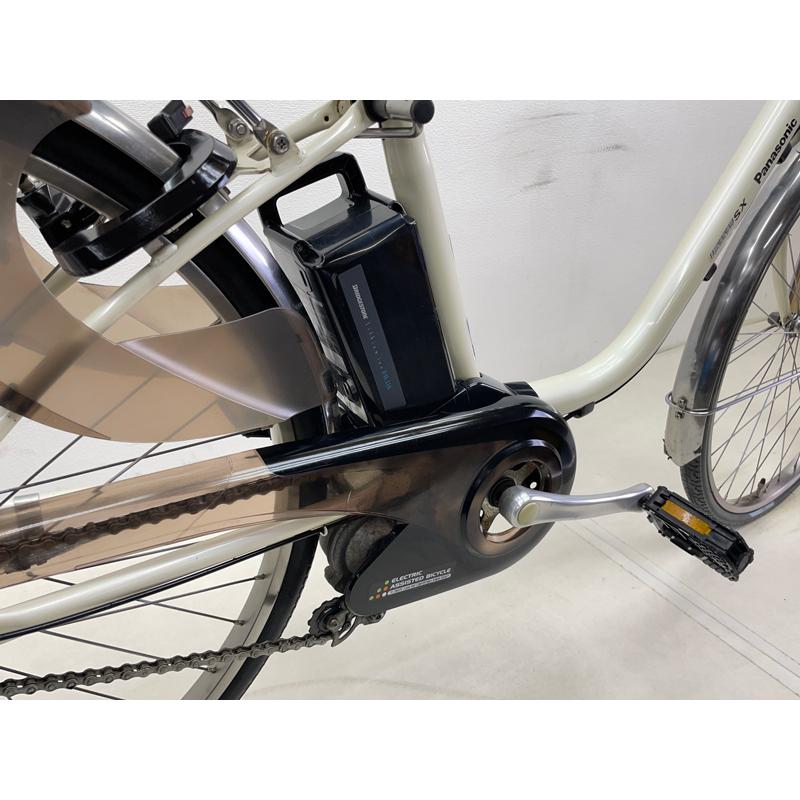 【電動アシスト自転車 中古】パナソニック ビビSX 色：ホワイト 26インチ 6.6Ah バッテリー 充電器付※西濃運輸支店止め配送商品の画像