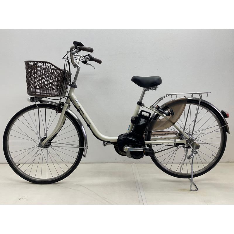 【電動アシスト自転車 中古】パナソニック ビビSX 色：ホワイト 26インチ 6.6Ah バッテリー 充電器付※西濃運輸支店止め配送商品の画像
