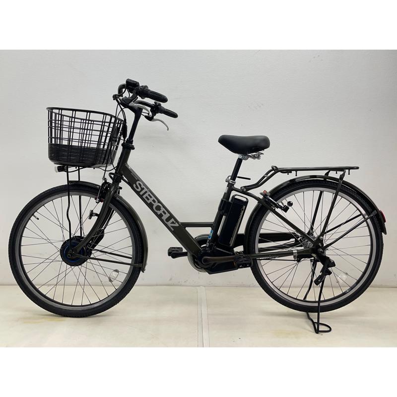 Ｄ201　★整備済み　中古電動自転車★ブリヂストン　ステップクルーズ【26インチ　カーキ　6Ah】 BRIDGESTONE（ブリヂストン） 【電動アシスト自転車 中古