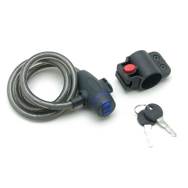 自転車 ワイヤー錠 ワンタッチ脱着式! | 