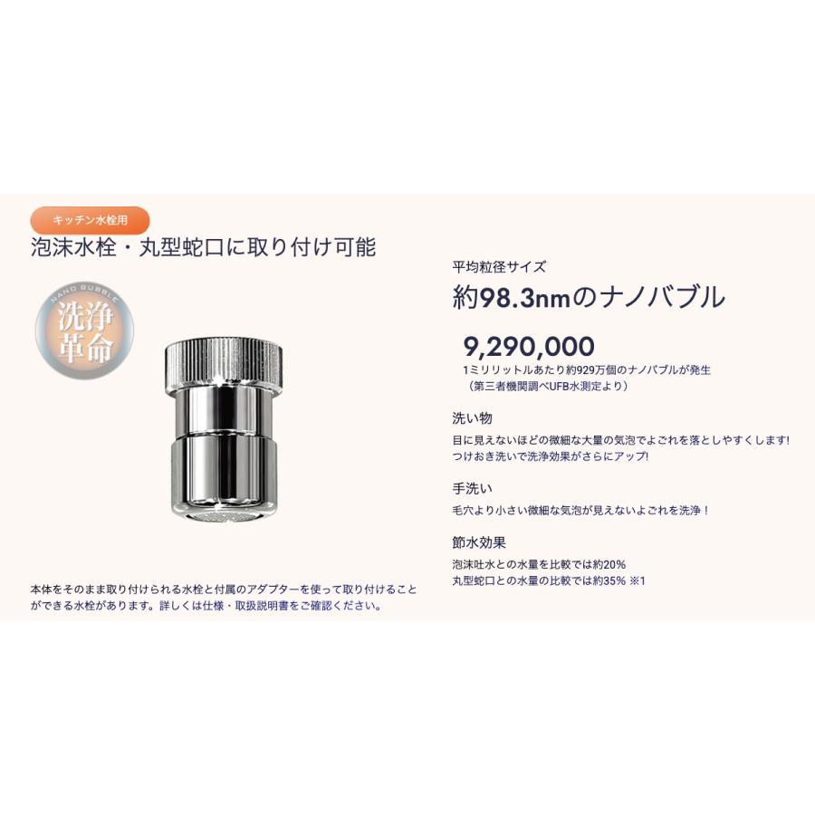 日本電興 ナノバブル発生キット キッチン水栓用 ND-NBKS 洗浄力アップ