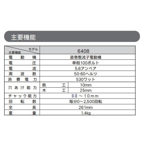マキタ 6408 無段変速 ドリル 本体のみ : パワーツールショップ マキタ 6408 無段変速 ドリル 本体のみ : パワーツールショップ