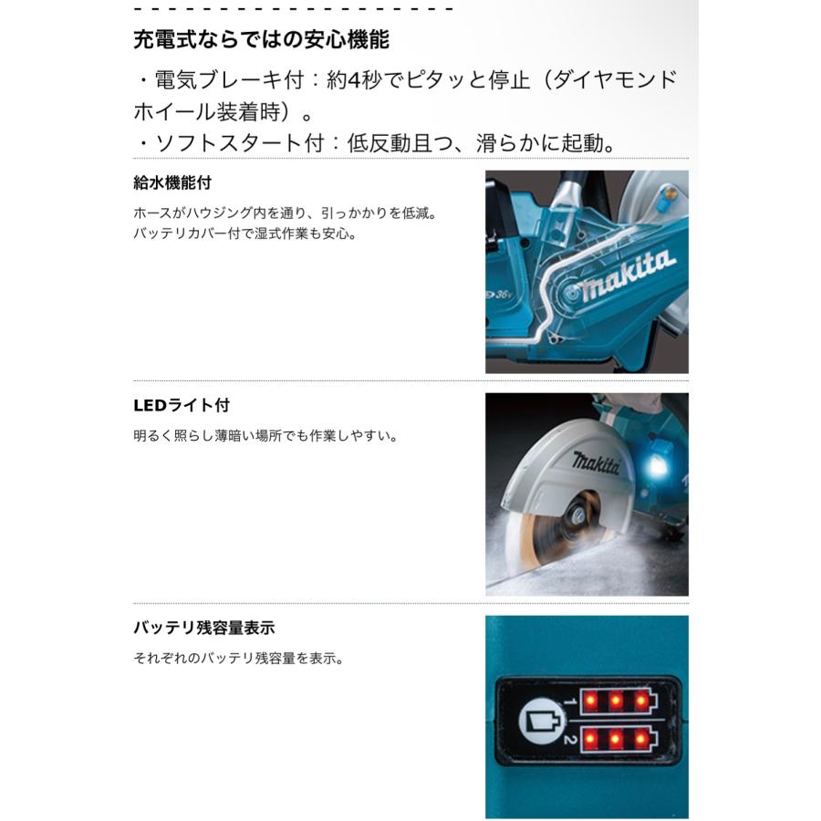 マキタ CE090GZ + BL1860B×2本 + DC18RD 充電式パワーカッタ 本体+6.0Ahバッテリー2本+充電器DC18RD_5