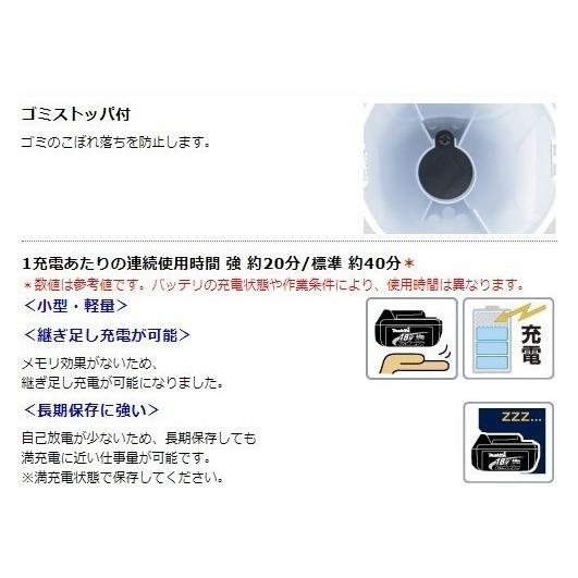 マキタ（makita） CL182FDZW(白) + BL1860B 18V 充電式クリーナ 本体+