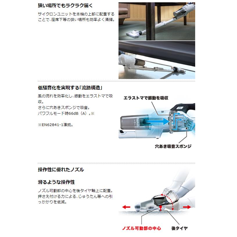 マキタ CL286FDRFW 18V 充電式クリーナ 本体+3.0Ahバッテリー1本+充電